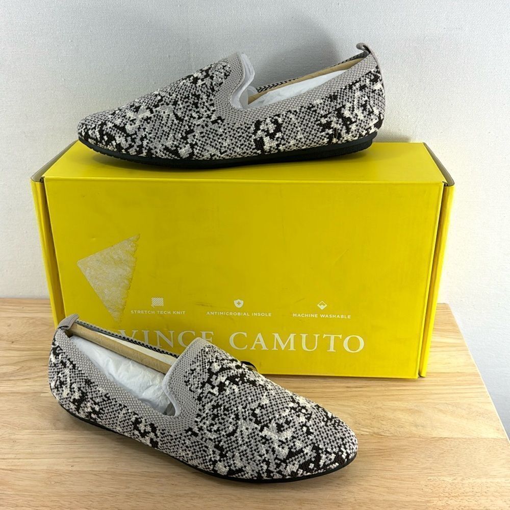 Vince Camuto Fabeau 3 Loafer- Snake Print Washable Knit- Size 6 M- NIB